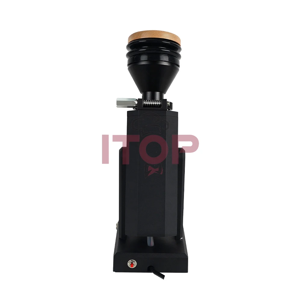 ITOP40S Coffee Grinder New Look Upgraded Stepless Adjustment 40mm Titanium Burr Metal Bean Hopper 75g Wooden Lid Samll & Cool 5