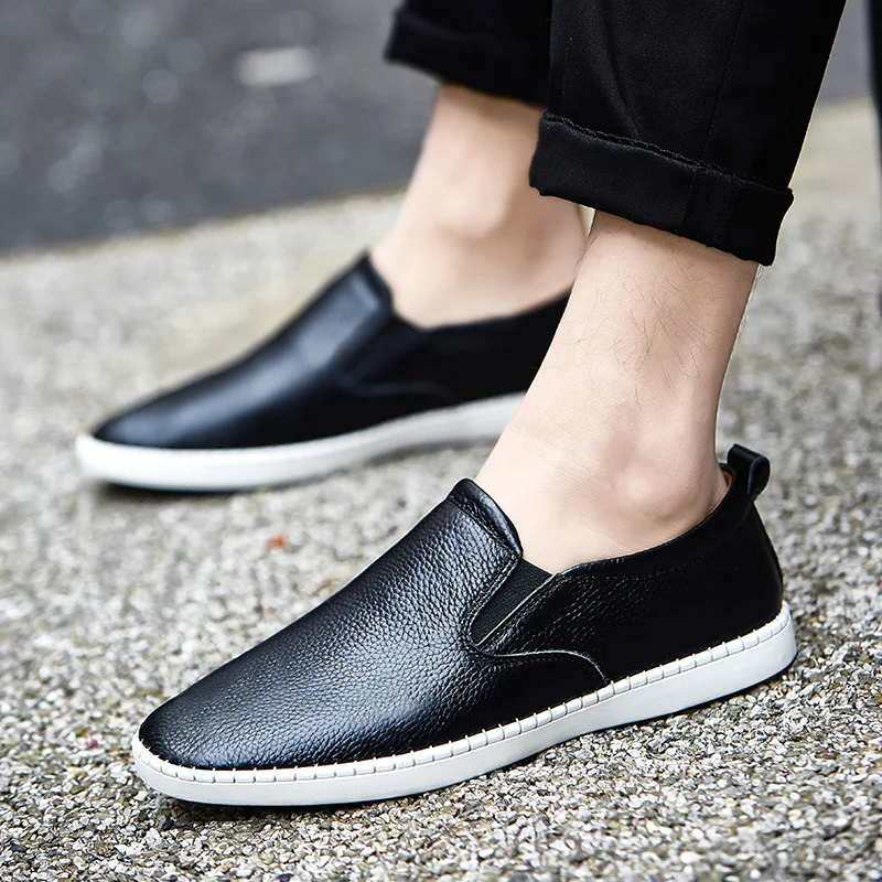 Luxury Handmade Leather Mens Loafers Fashion Slip on Casual Shoes for Men Business Shoes Moccasins Italian Walking Driving