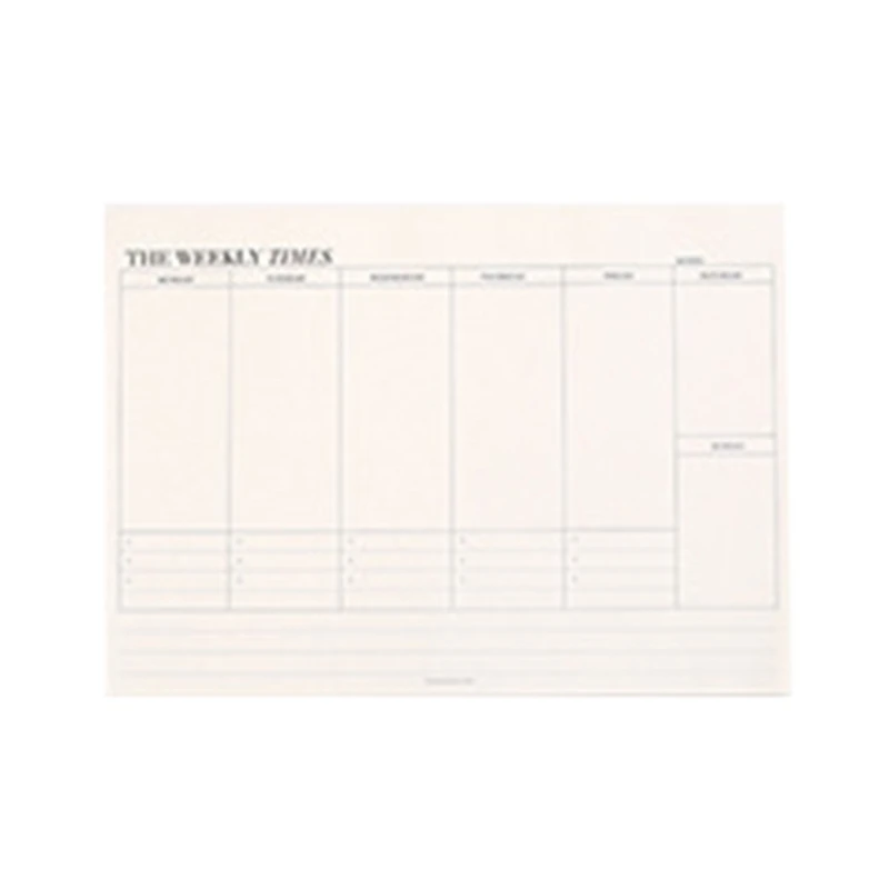 

Durable Tear-Off Notebook Weekly Planner Notepad Plan Week with Ease 60Pages HXBE