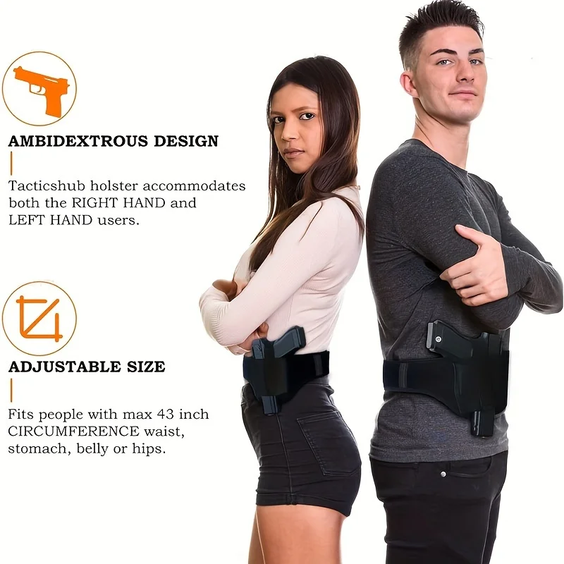 Quick Pull Shoulder Holster, Belly Band Holster For Concealed Carry Men/Women Universal, Fit 9mm, Compact, G-serise, LCP, LC9, S 3