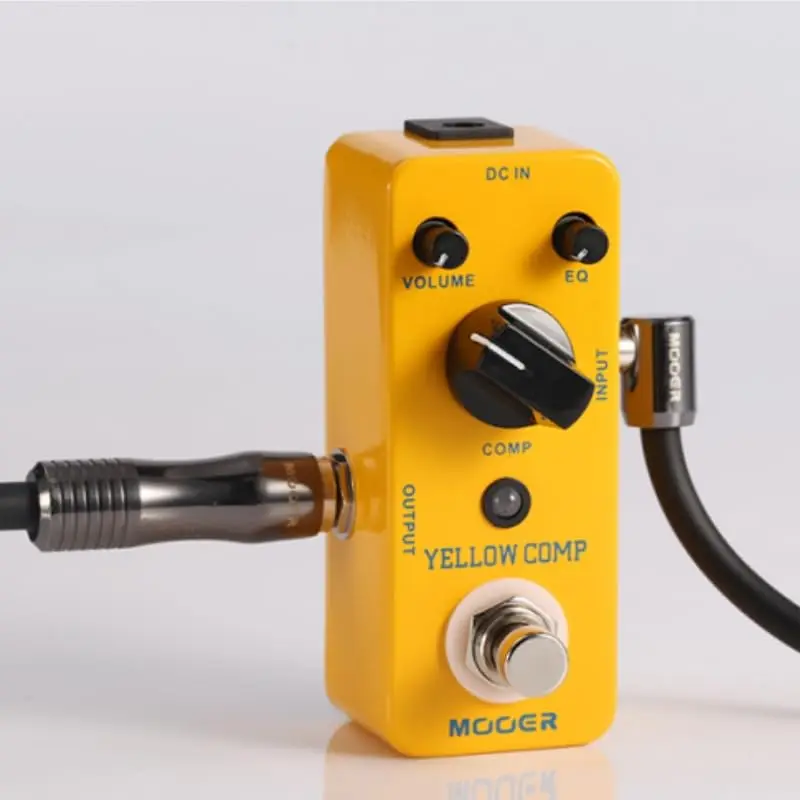 Mooer MCS2 Yellow Optical Compressor Effect Pedal Comp Electric Guitar Mini Guitar Pedal All Metal Shell True Bypass guitar effect pedal guitar effects pedal