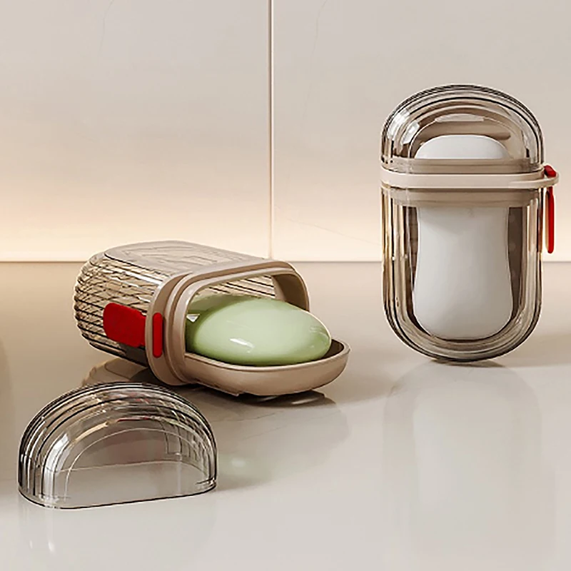 Portable Soap Dish Sealed Storage Box Waterproof Travel Home Bathroom Soap Box Camping Portable Storage Soap Box 5
