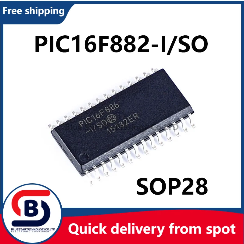 

Free Shipping 10-50pcs/lots PIC16F882-I/SO 16F882 SOP28 Quick delivery from spot