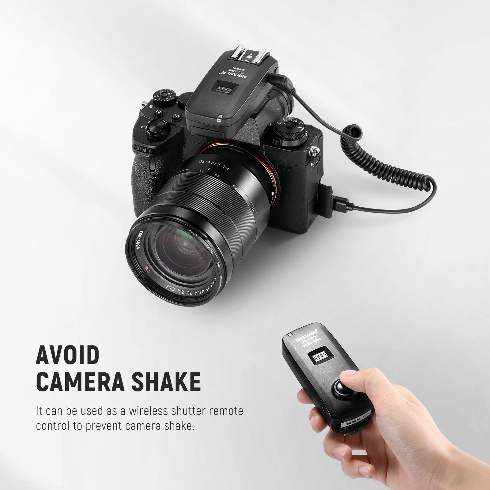 NEEWER 2.5mm to S2 Remote Shutter Release Cable Compatible with Sony A1 A9 II A9 A7R V/IV A7S III A99 II A7R A7S camera remote shutter button camera remote shutter release