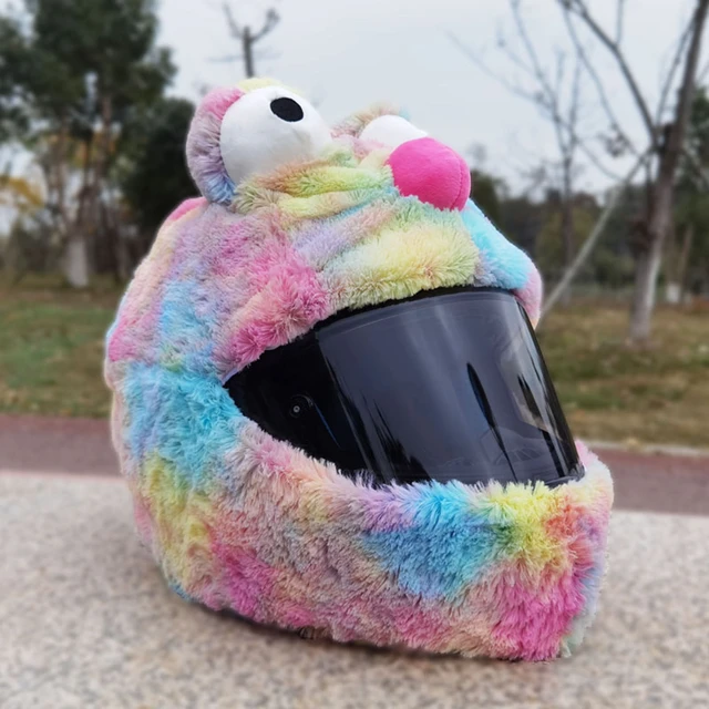 Copri casco moto per adulti custodia protettiva per casco integrale in  peluche Cartoon Funny helps Hat Case per l'equitazione - AliExpress