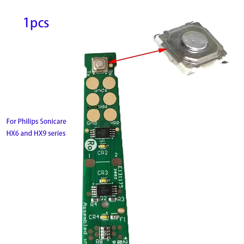 Botão Interruptor Impermeável para Philips Sonic Escova de Dentes Elétrica Control Board Parts Motherboard Parts Hx9370 Hx9340 Hx9350 Hx9360 1pc