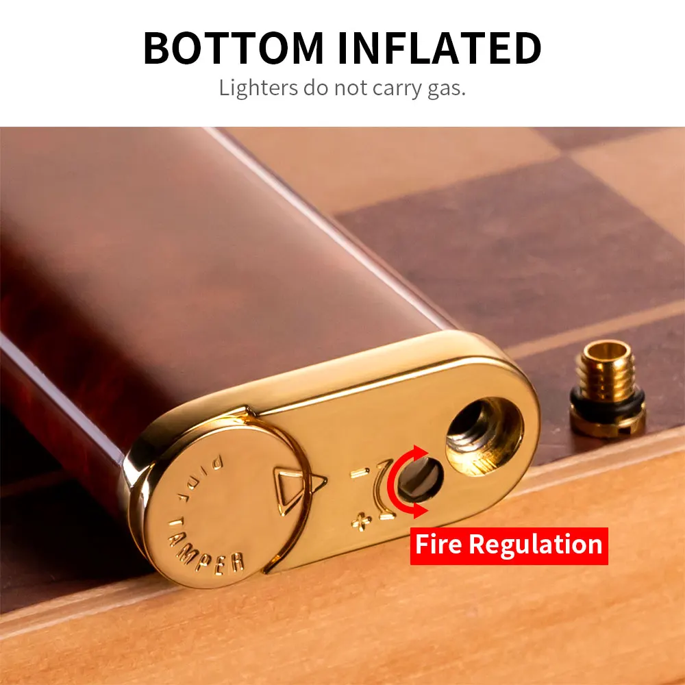 CIGARLOONG-Portable Pipe Lighter, Tobacco Pipe Tool with Gift Box, Classic Travel, Vintage Alloy Bottom Inflatable, CL-115