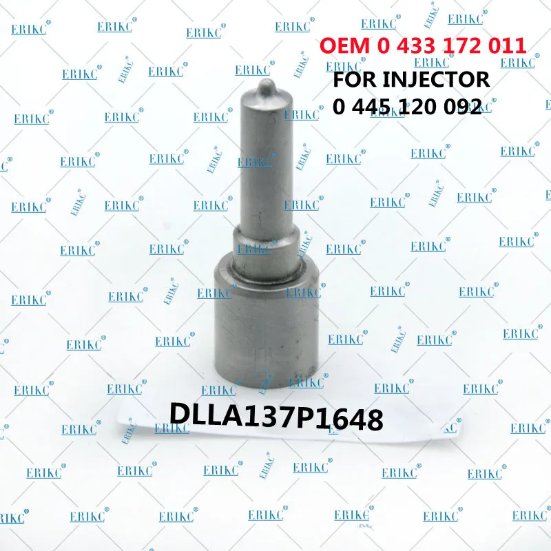 

ERIKC DLLA137P1648 Common Rail Spray Nozzle Set DLLA 137 P 1648 OEM 0 433 172 011 FOR 0445120092 Common Rail Fuel Injector