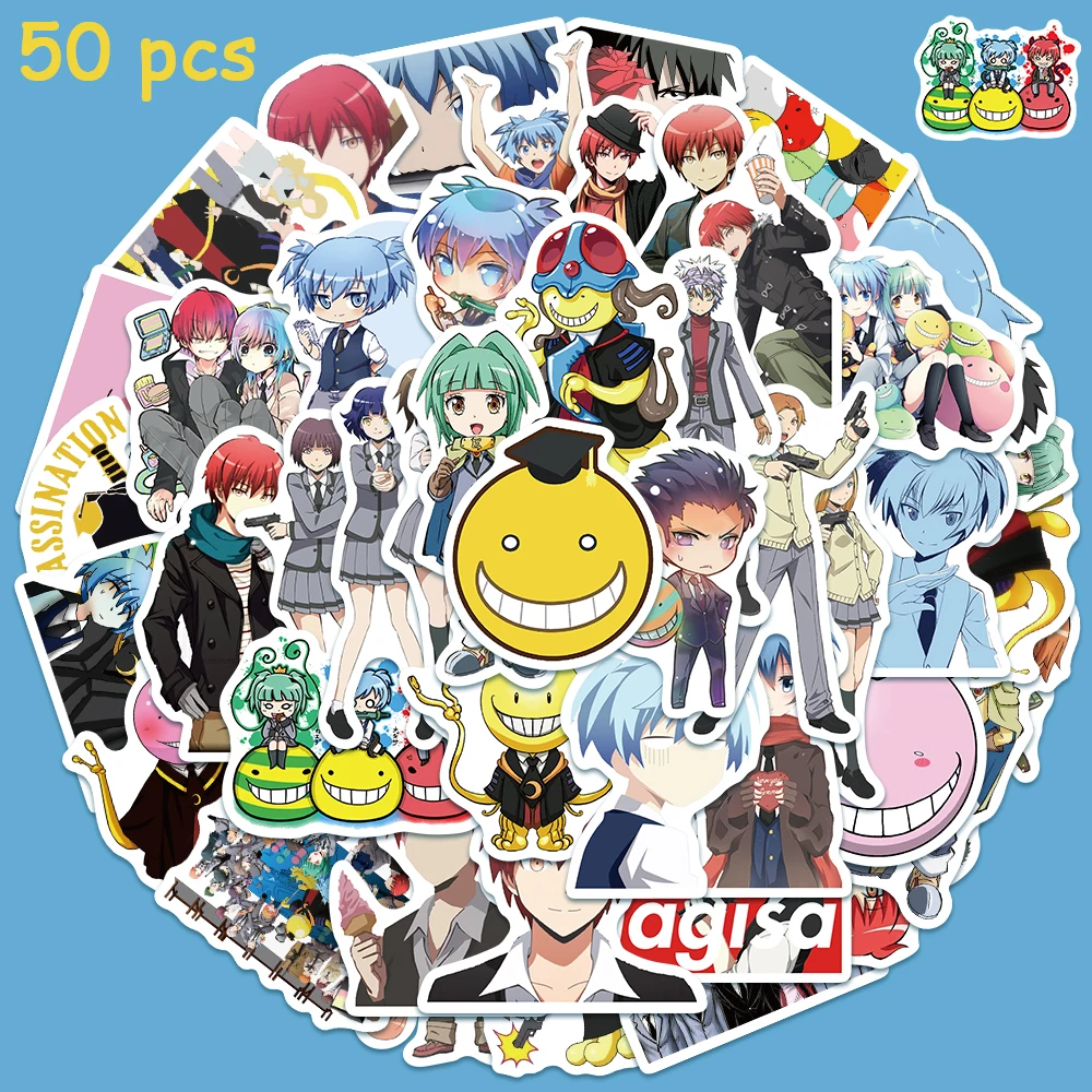 

10/50pcs Assassination Classroom 2 Anime Stickers For Kids Laptop Suitcase Skateboard Guitar Fridge Scrapbook Stickers Decals