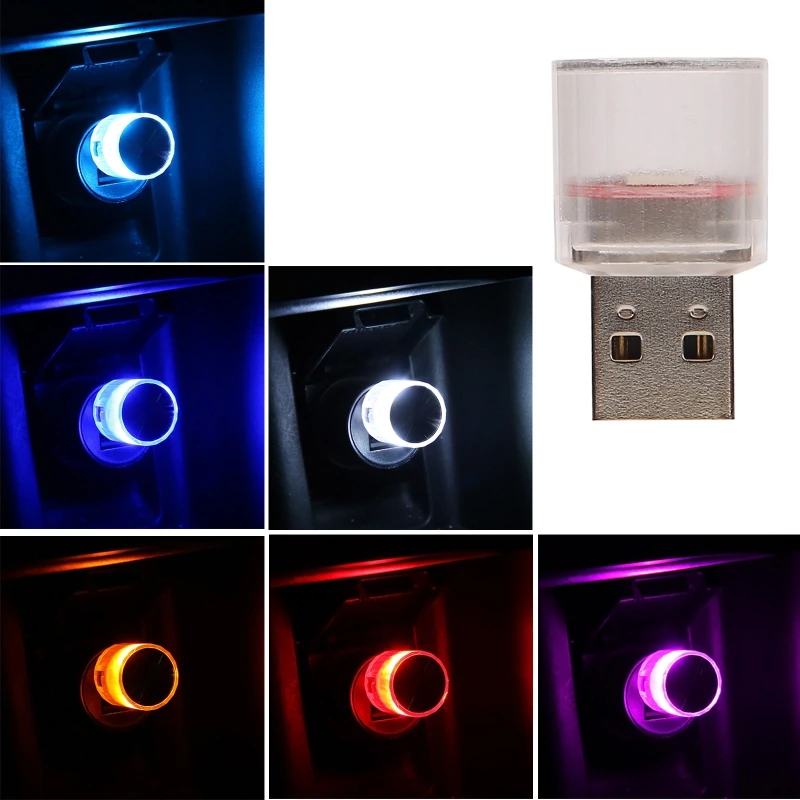 

USB LED Car Auto Light Emergency Lighting PC Colorful Decorative Lamp