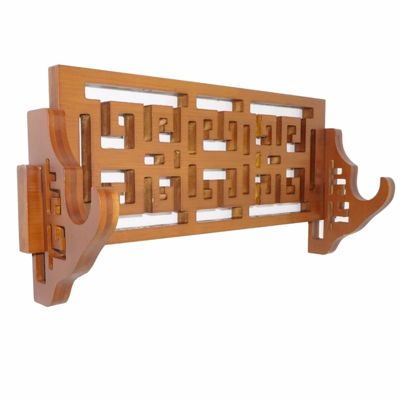 

Classical Bamboo Sword Wall Mount Katana Stand Sword Display Holder Sword Hanger Japanese Samurai Sword Rack 1 Layer