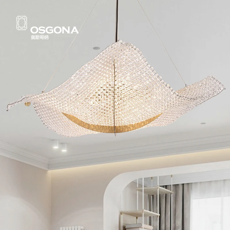 

[Osgona] Italian modern living room, dining room, bedroom, fashionable personality, light luxury crystal chandelier MD88035