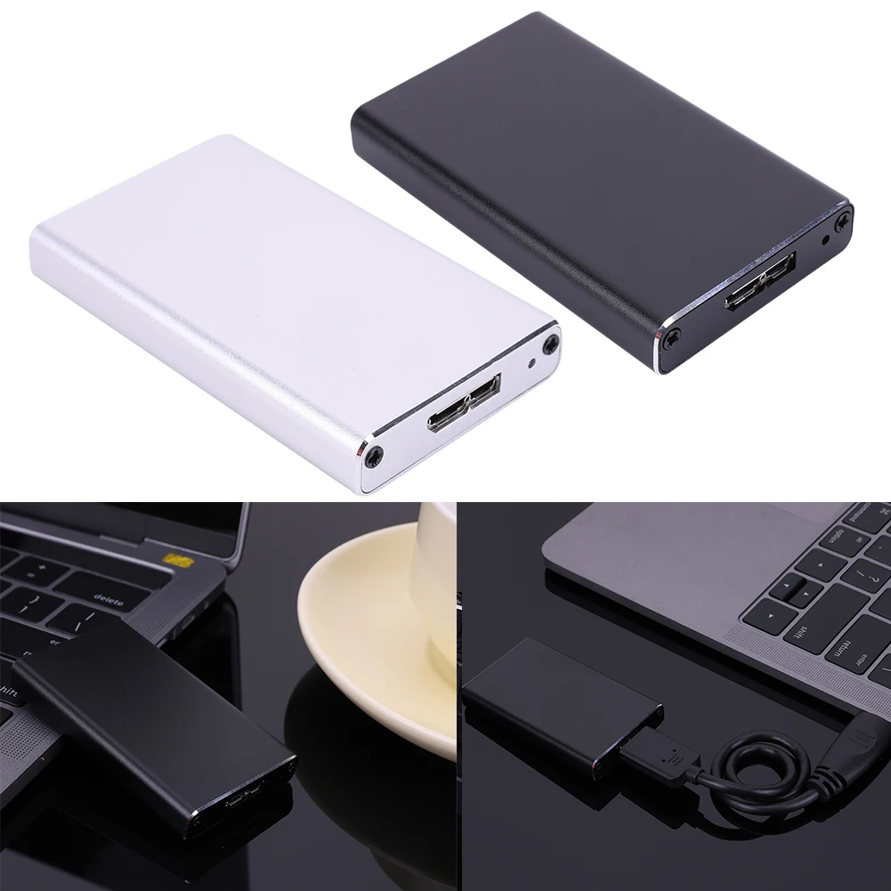 MSATA USB 3.0 어댑터 지지대 UASP 휴대용 SSD 케이스, USB 3.0 하드 드라이브 케이스, 30*25/30*50 MSATA SSD 하드 디스크용, 6Gbps