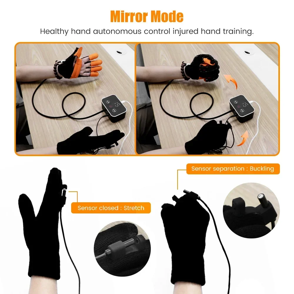 Multifunctional Hand Rehabilitation Robot Gloves Hand Trainning glove Hemiplegia Finger Rehabilitation Robot Training Glove 4