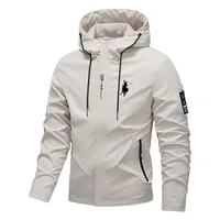 Veste coupe-vent à capuche à manches longues pour homme, style printemps-automne, tendance, décontractée, sportive, pour l'extérieur 3