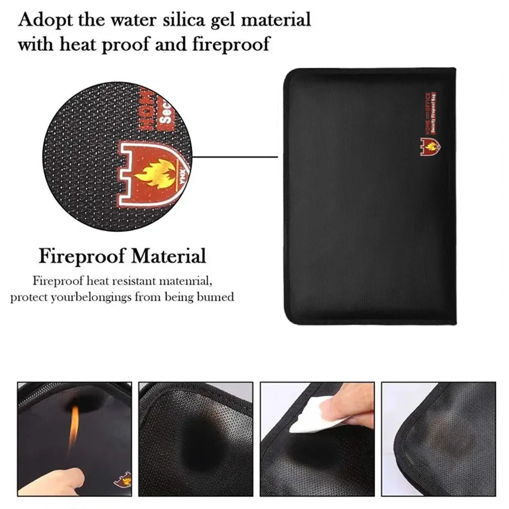 Fireproof Waterproof Transparent Color Organ Folder Office Storage Folder A4 Legal Document Contract Storage Bag