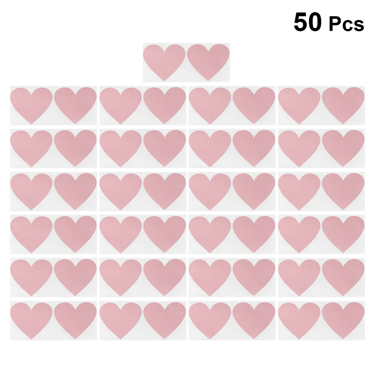 

50PCS Heart-shaped Scratch Stickers Creative DIY Scratch Surprise Scratch Coating Stickers for Party Friends Rose Gold