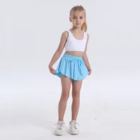 Children Shorts Girls Flowy Butterfly Shorts Athletic 2 in 1 Running Skirts Short Cheer Tennis Dance Preppy Kids Clothes 5-12Y - Image 6