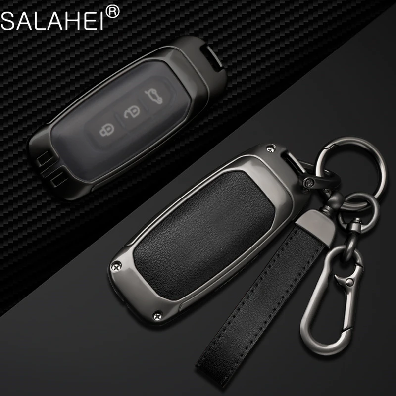 

Zinc Alloy Car Smart Remote Key Case Cover Holder Shell Full Protection For Ford Territory EV Keychain Auto Interior Accessories