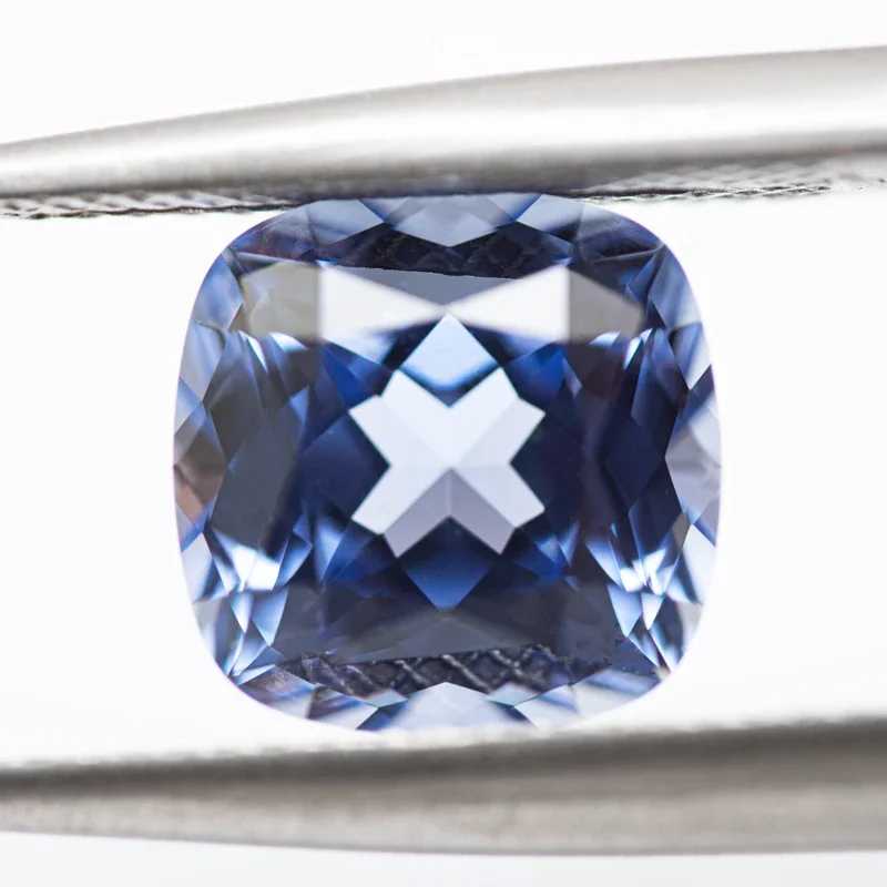 Lab Grown Sapphire Cornflower Color Square Cushion VVS1 Selectable AGL Certificate Charms Beads for Diy Jewelry Making Materials
