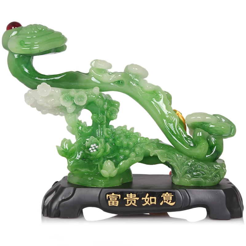 

Resin Jade Ruyi Ornaments Housewarming Gift Resin Crafts Living Room Home Decoration Feng Shui Decoration Figurines Room Decor