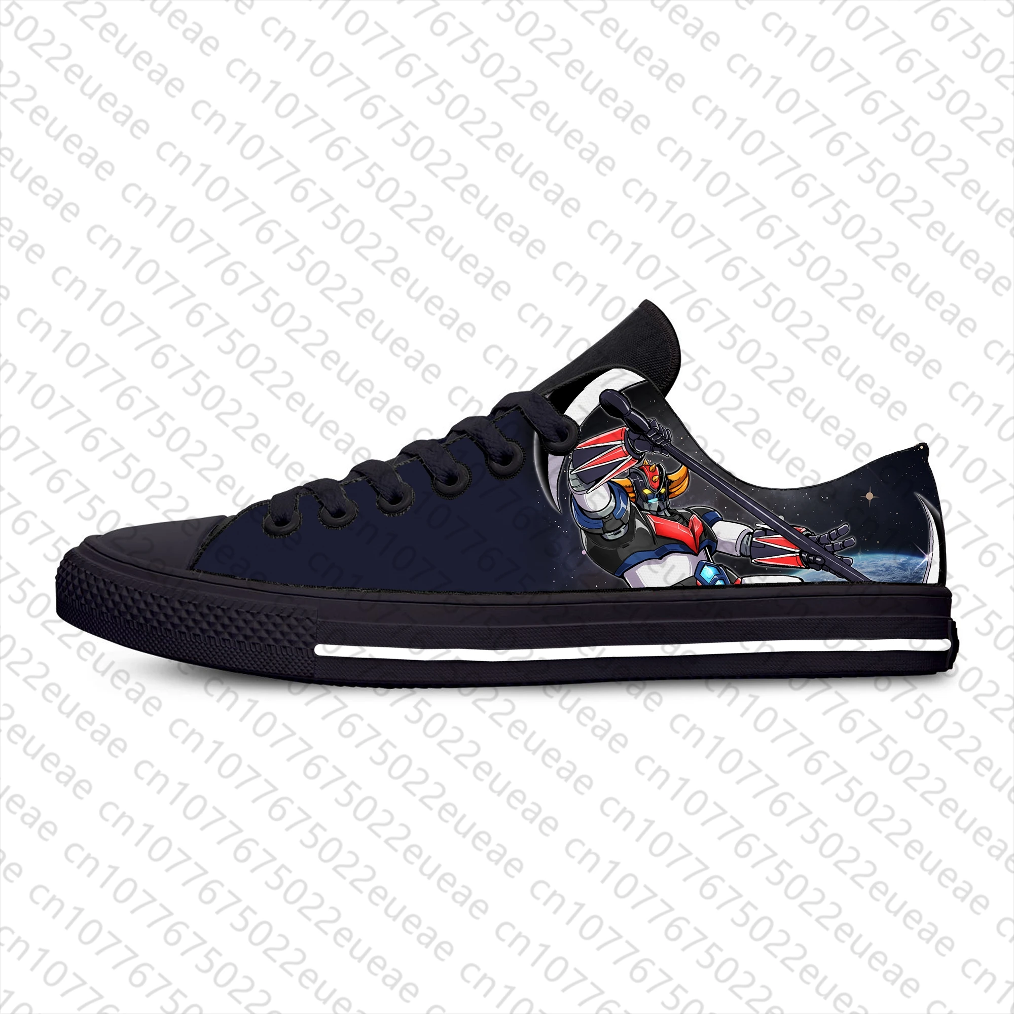 Hot UFO Robot Goldrake Grendizer Anime Gurendaiza Casual Cloth Shoes Low Top Lightweight Breathable 3D Print Men Women Sneakers 2