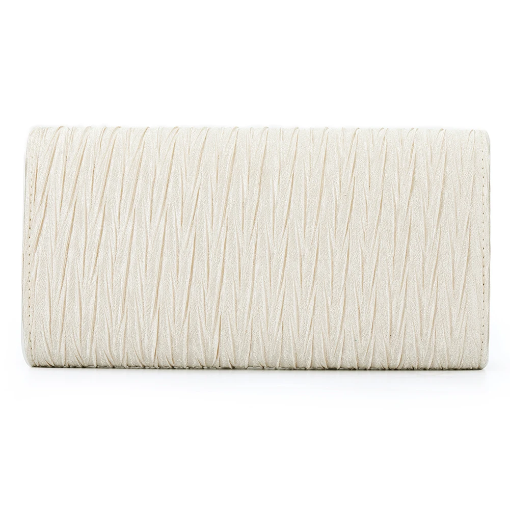 Women's Satin Pleated Dinner Bag Pies Hold a Bridal Sash Handbag