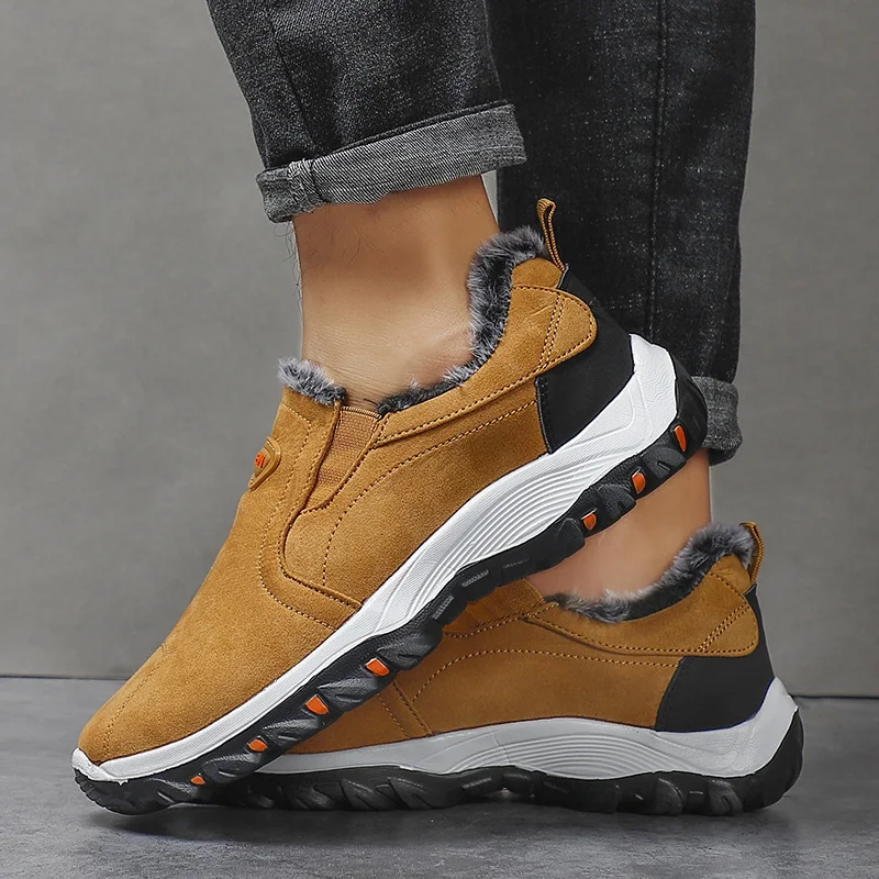 Men Sneakers Men Winter Ankle Boots Warm Fur Shoes Comfortable Flat Footwear Sneakers Mocassins Tenis Boots men sneakers outdoor boots chelsea boots men leather boots