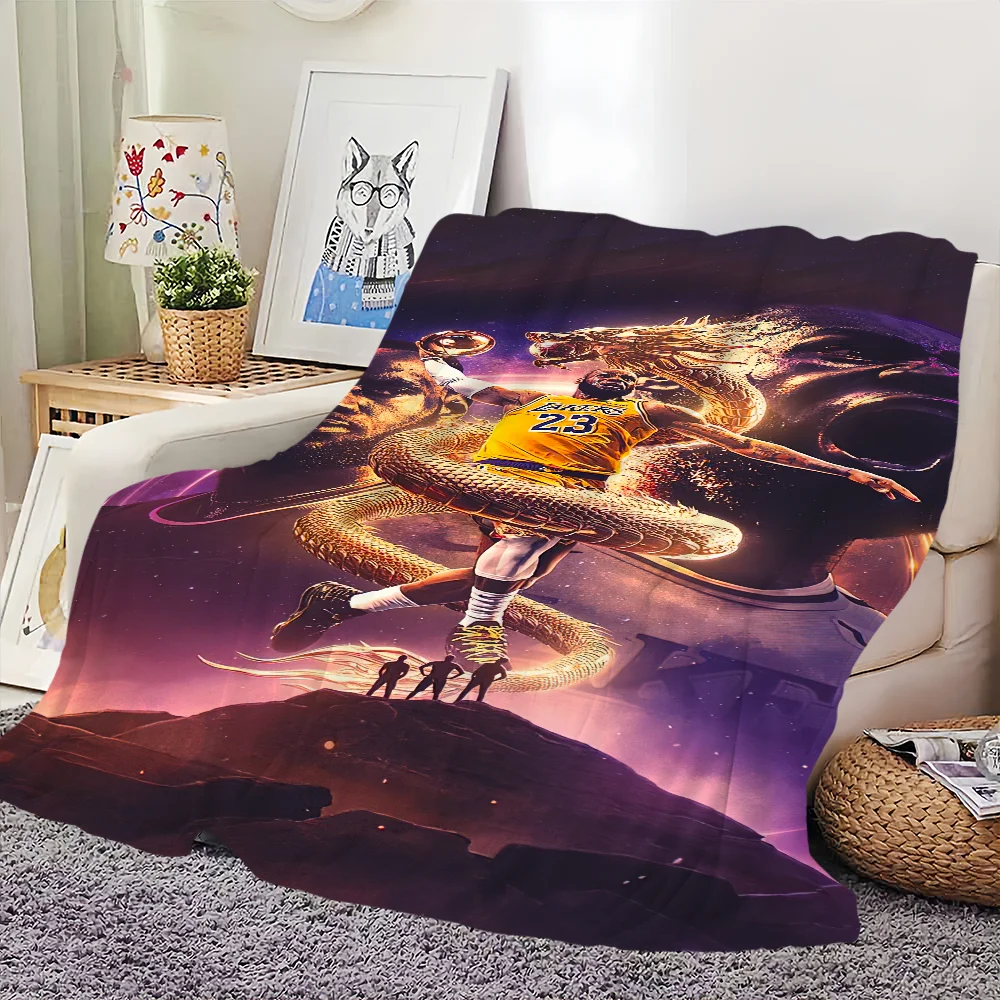 Basketball Star L-Lebron J-James Blanket Comfortable soft sofa living room bed bedroom blanket suitable for travel and gifts 5