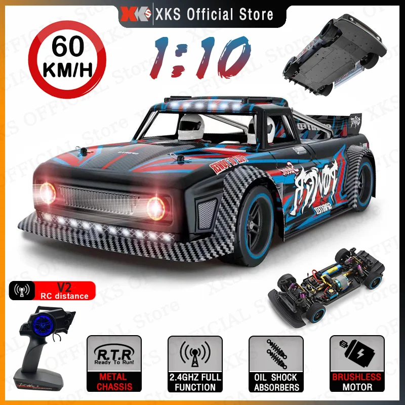

WLtoys XKS 104072 RC Car 1/10 60Km/H Highspeed Off Road 4x4 Remote Control Car 4WD Brushless Motor Racing Car Toy Gift for Adult