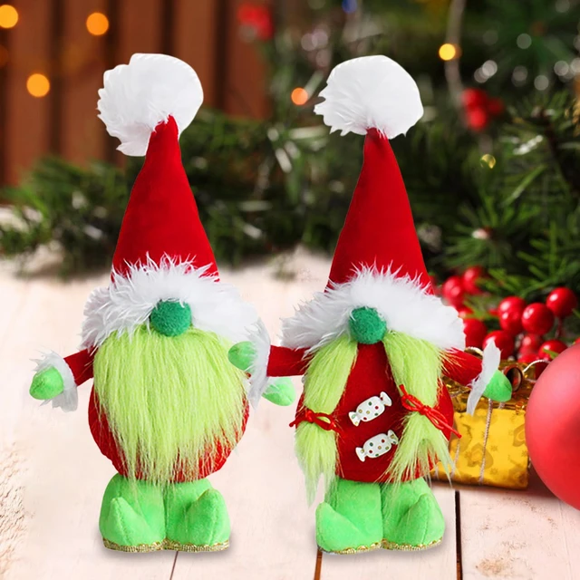 Gnome de noël en peluche Grinch, Gnome de joyeux noël, poupée suédoise  Tomte Nisse, décorations pour la maison - AliExpress