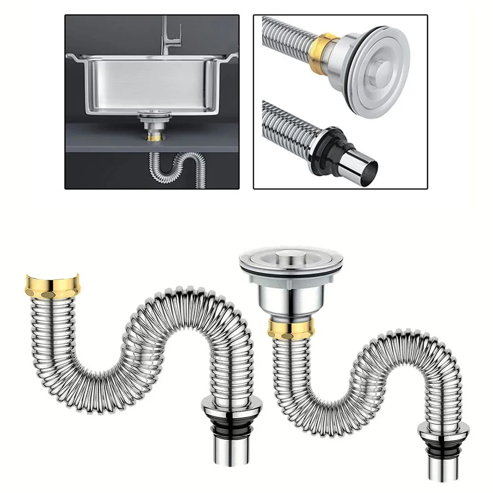 Sink drain strainer kitchen stainless steel sink drain filter single tank drain pipe deodorant wash basin sewer drainer for bathroom kitchen parts