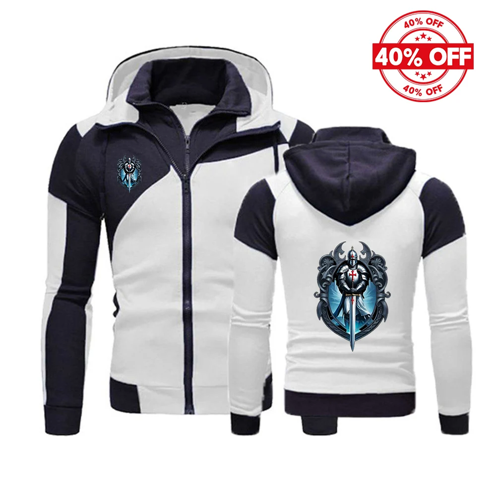 Mens Slim Punk Hooded Coat Autumn Zipper Jacket