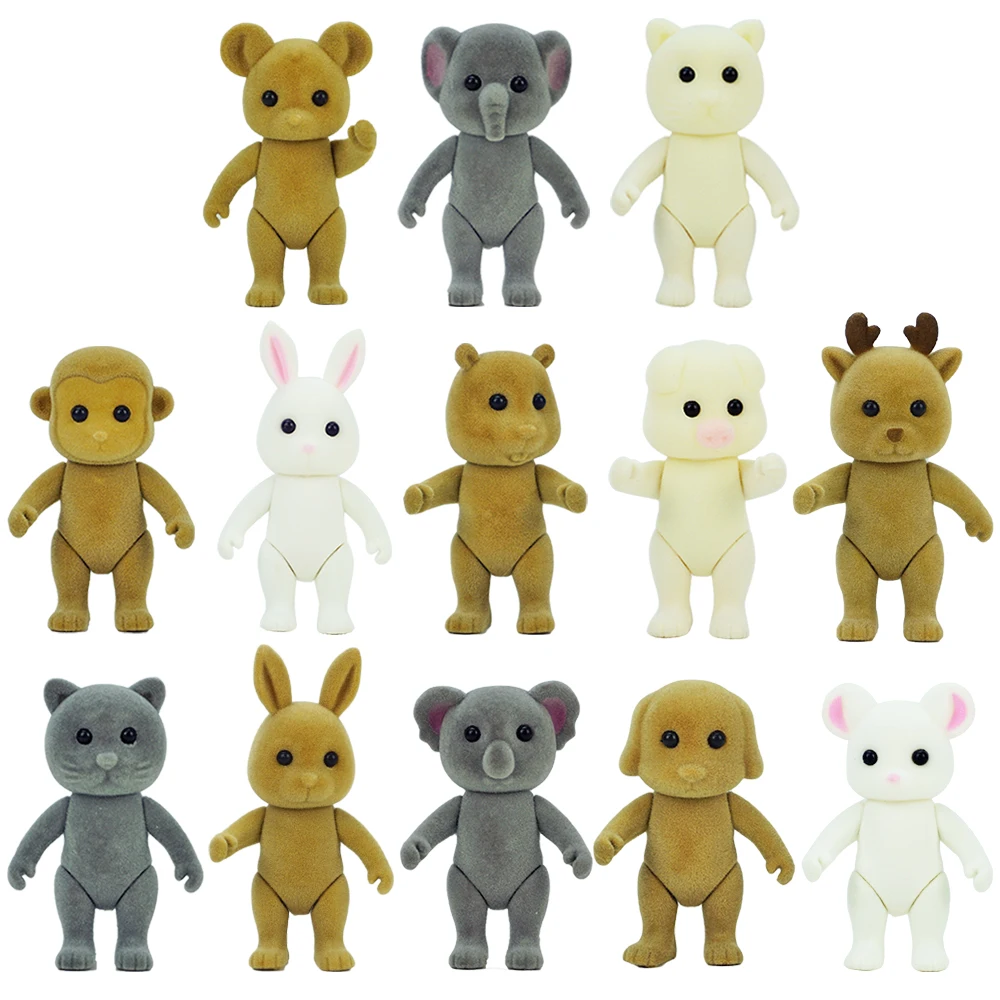 2023 New Dolls Clothes 12 Style Dress Skirt Pants Vest 1/12 Compatible Forest Animal Family Plush Dolls Diy Girl Dress Up Toys 3