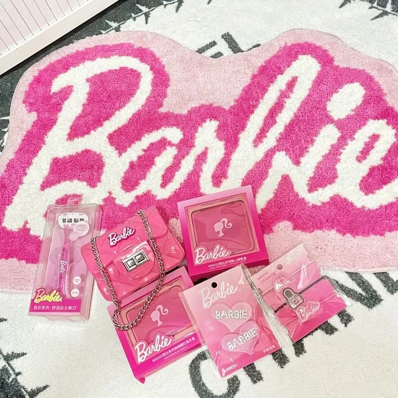 

Miniso Barbie Rug Kawaii Anime Bedroom Bathromm Carpet Children Y2k Bedroom Living Room Floor Mat Doormat Decor Pretty Girl Gift