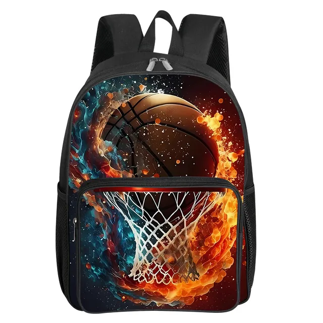 Basketball Pattern Square Front Pocket Backpack for Boy and Girls Best Gifts 3D Cartoon SchoolBags for Children Basketball Pattern Square Front Pocket Backpack for Boy and Girls Best Gifts 3D Cartoon SchoolBags for Children