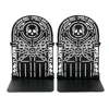 Hell's Gate Book Ends Metal Heavy Duty Bookends for Book Lovers to Organise Books Non-Slip Book Shelves Office Book Ends for Men 1
