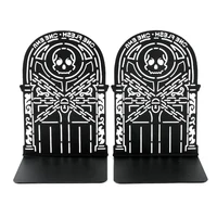 Hell's Gate Book Ends Metal Heavy Duty Bookends for Book Lovers to Organise Books Non-Slip Book Shelves Office Book Ends for Men 1