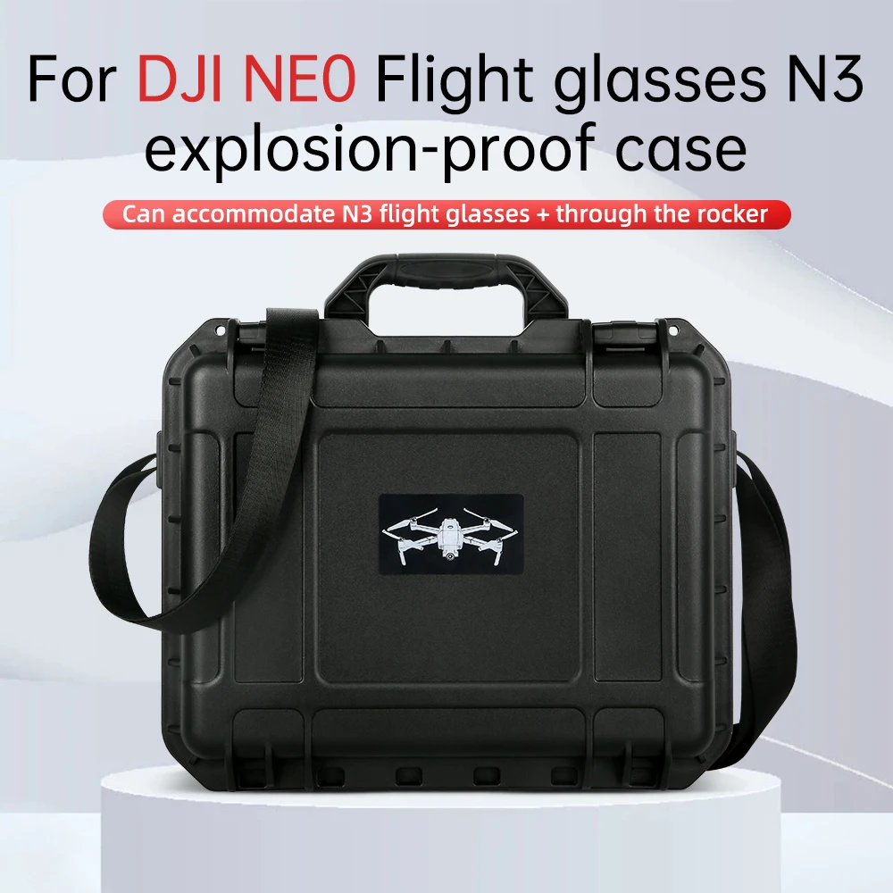 For DJI Neo N3 Flight Goggles Shock Absorption Case Outdoor Travel Carrying Suitcase Dust-proof Anti-scratch Drone Accessories