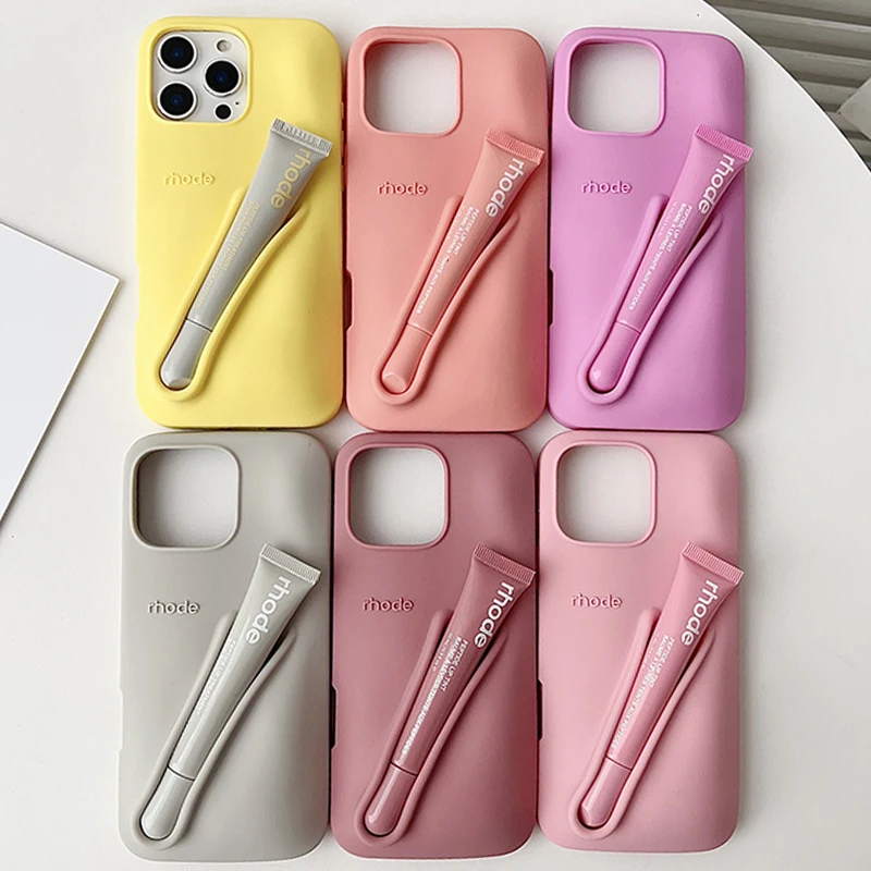 Rhode Phone Case iPhone 11 12 13 14 15 16 Pro Max Plus Lipstick