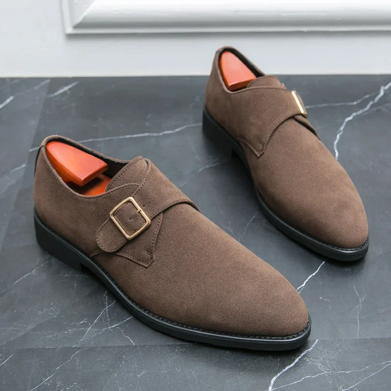 Handmade Oxford Dress Shoes Italian Shoes Social Office Pointed Suede Loafers