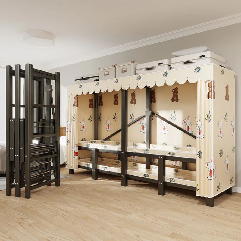 

Installation-Free Simple Cloth Wardrobe Household Bedroom Folding Rental House Durable Economical Storage Wardrobe