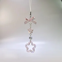 Pink Kawaii Y2K Star Phone Charms Pendant Cute Butterfly Bead Handmade Customized Sweet Girl Keychain For iPhone 11 Camera New