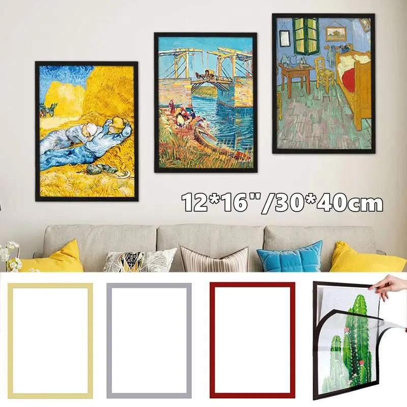 4 Pack Diamond Painting Frames 30x40cm/12x16 inches Magnetic