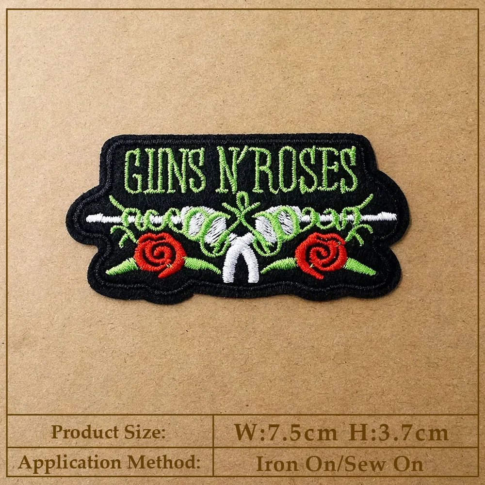 Rock Punk Iron-On Patch for Clothing - Heavy Metal Style Decorative Applique
