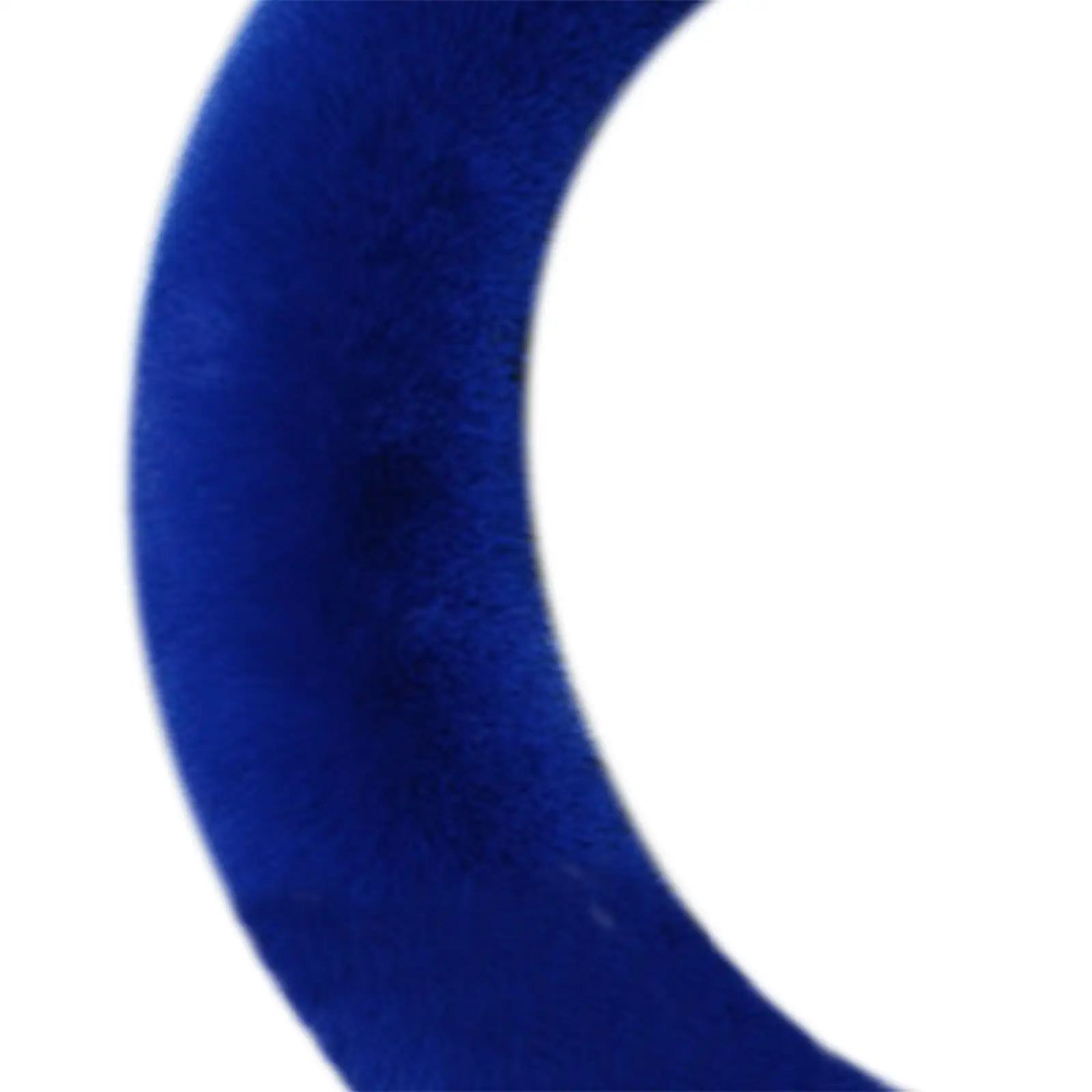 6x Generic Plush Car Steering Wheel Cover Blue Furry Fluffy Protective Cover