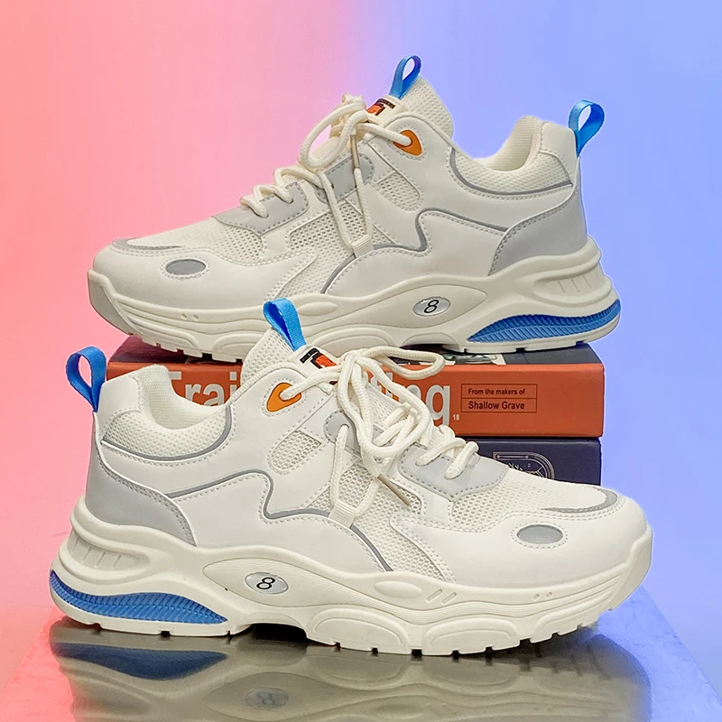 Men's Breathable Sports Shoes - Lightweight Anti-Slip Sports Shoes, Fashionable Casual Walking Shoes, Breathable Low-Top Lace Design, Suitable for Running, Walking and Training Shoes