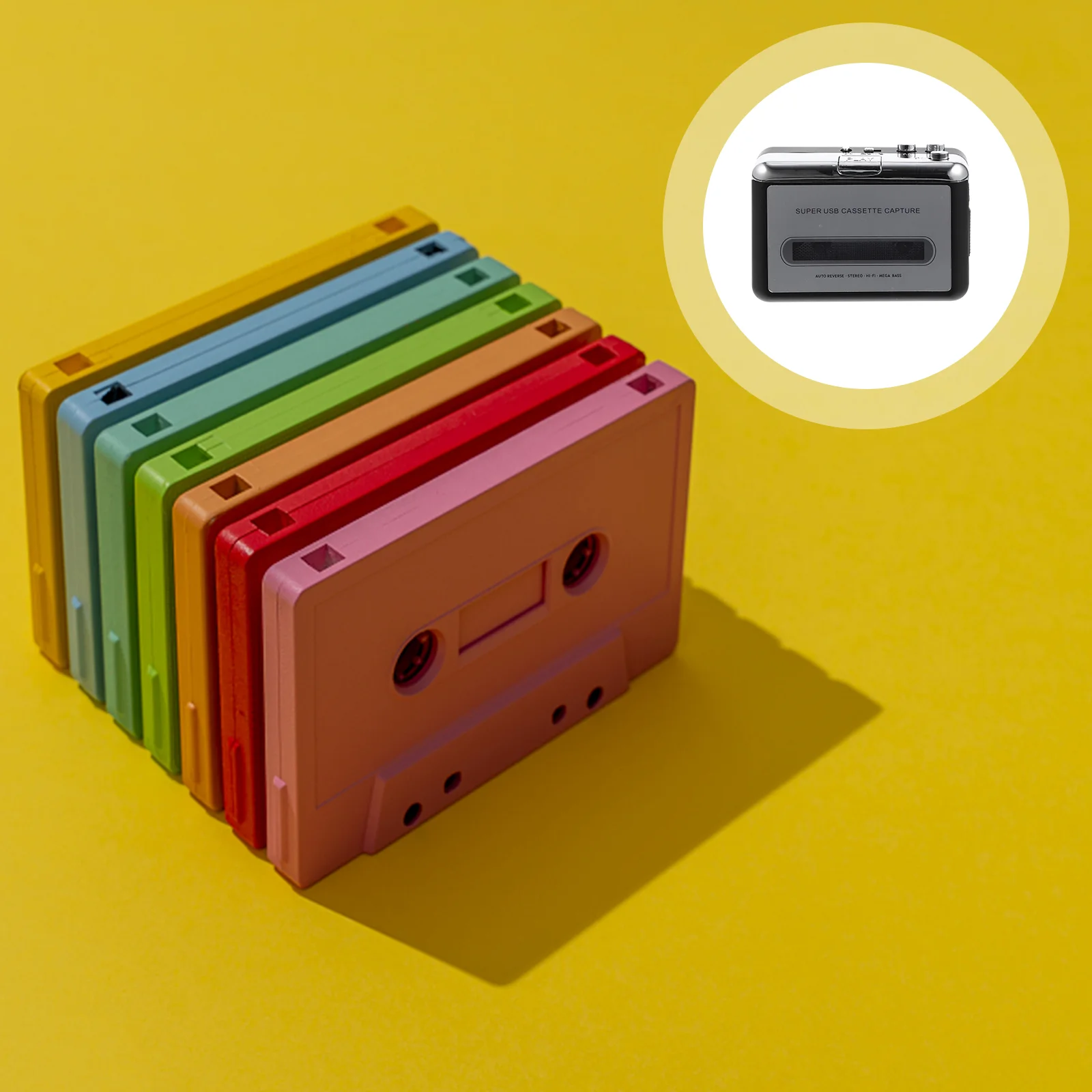Portable Cassette Tape Transverter Usb Cassette Tape Converter Mp3 High Fidelity Music Player Transverter (Without )