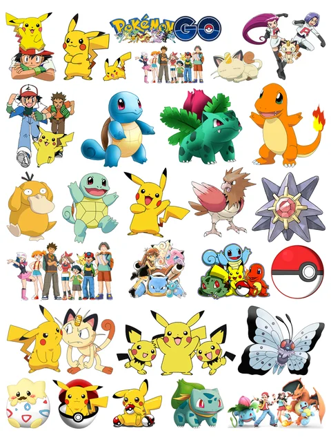 New Pokémon patches for children Clorhing stickers stripes