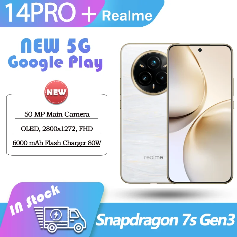Original Realme 14 Pro+ Plus 5G Snapdragon 7s Gen3 NFC OTA